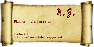 Maler Zelmira névjegykártya